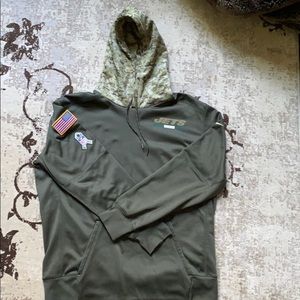 NFL jets MILITARY appreciation dri fit sweatshirt